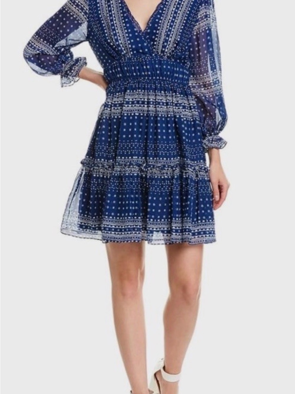 Shoshanna Women's Blue Silk Chiffon Azzura Dress Size 2